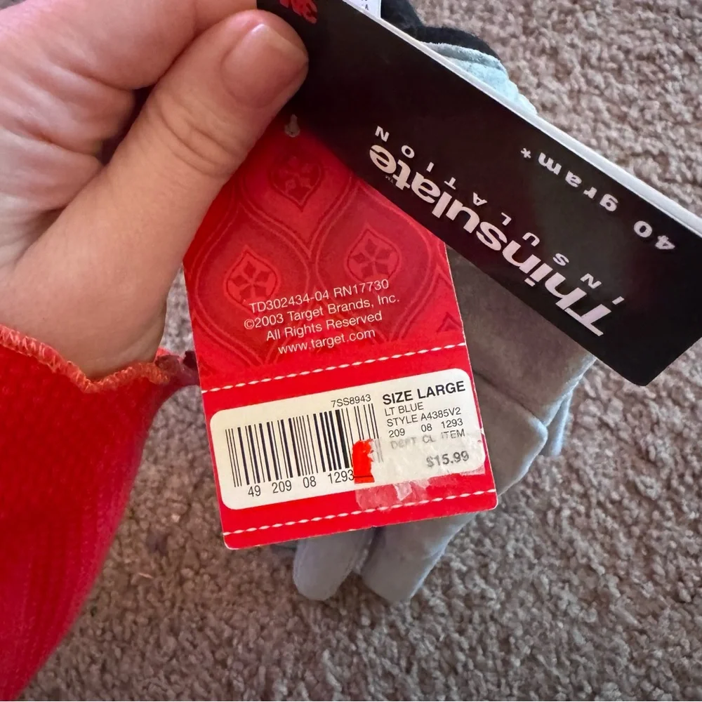 3M Thinsulate Insulated Gray Gloves